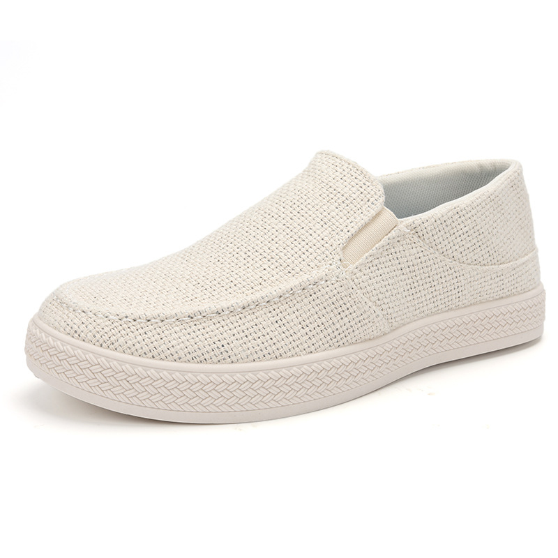 Espadrille Slip On - Mocassins en lin pour hommes, respirants,