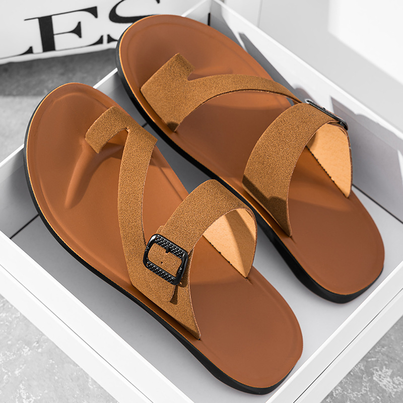 Nouvelles sandales d'été 2026  - Flip Flop Leather Men avis et prix