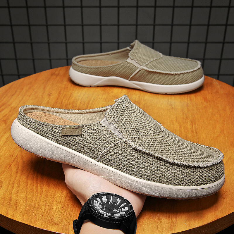 Toile sans lacet demi chaussur - Espadrille Slip On avis et prix