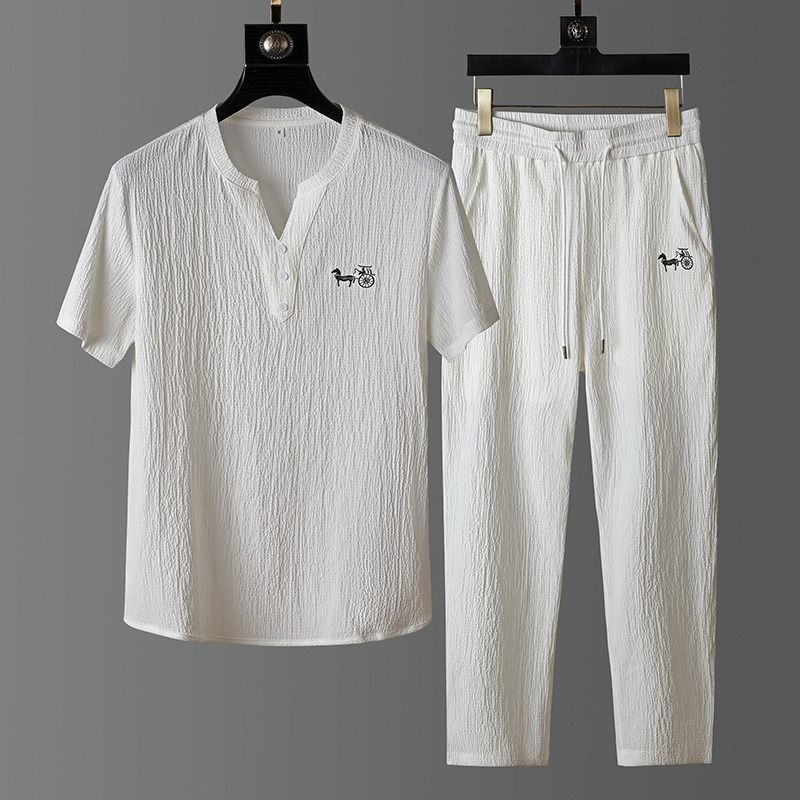 Nouvel ensemble tendance d'été - Short Linen Drawstring avis et prix