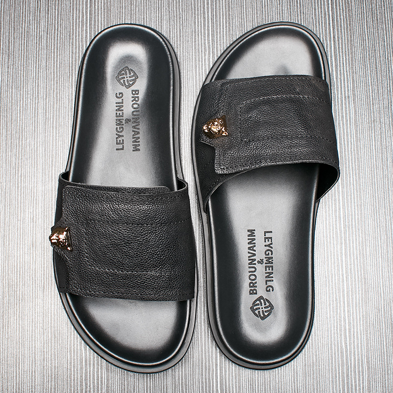 2025 nouvelles pantoufles en c - Flip Flop Leather Men avis et prix