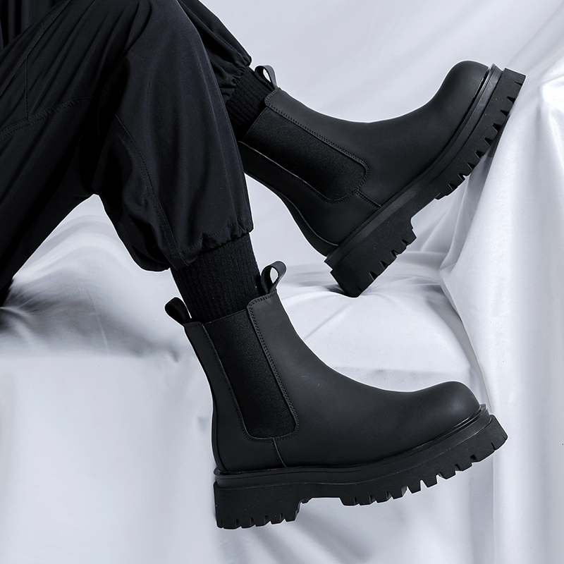 Bottes Chelsea montantes noire - Espadrille Slip On avis et prix
