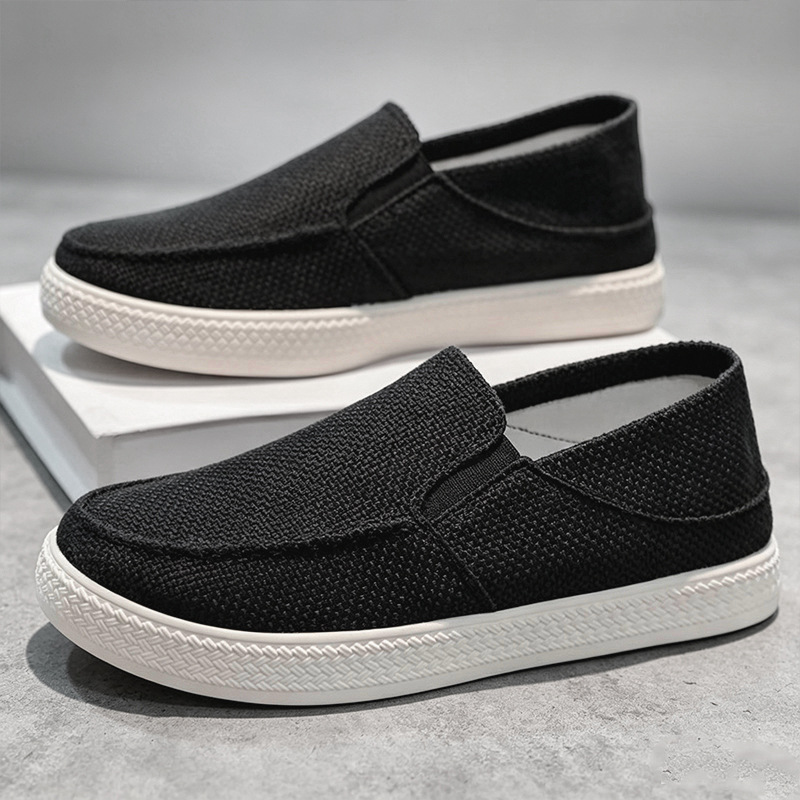 Mocassins en lin pour hommes,  - Espadrille Slip On avis et prix